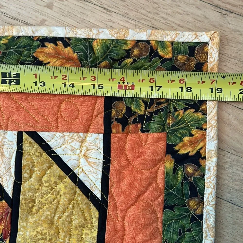 Handmade Reversible Quilted Wall Hanging, Table‎ Runner, Fall, Thanksgiving